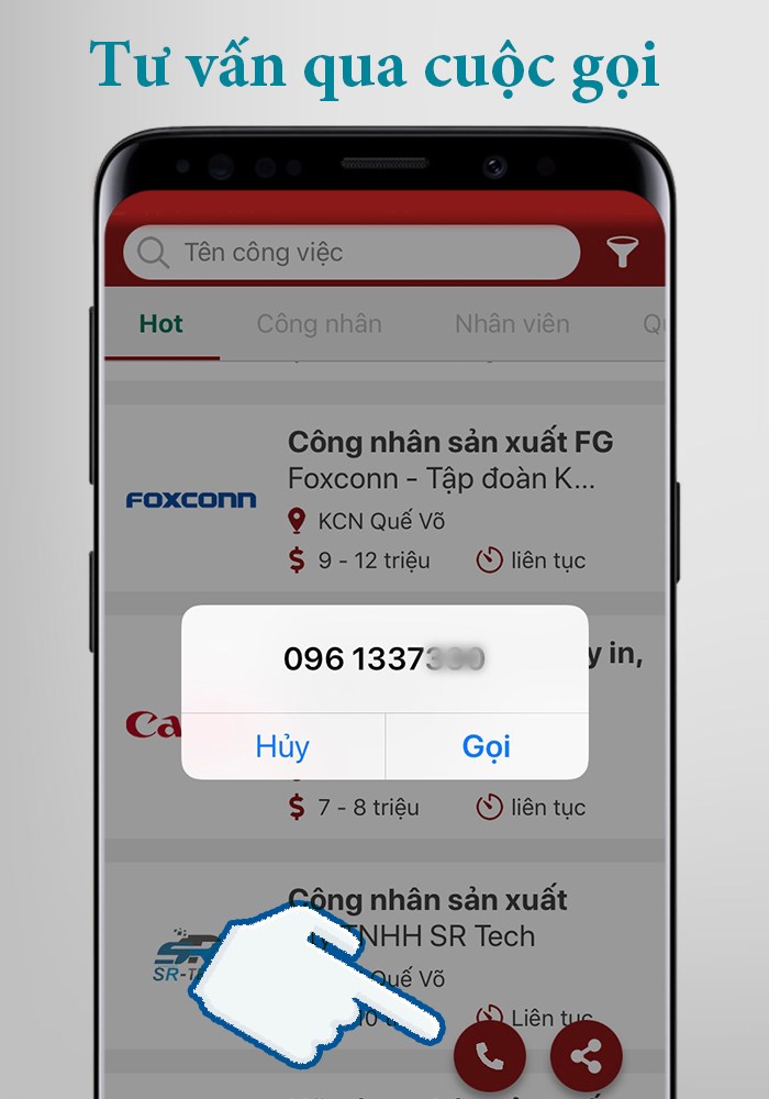 Nhờ tư vấn từ doanh nghiệp bằng gọi trực tiếp