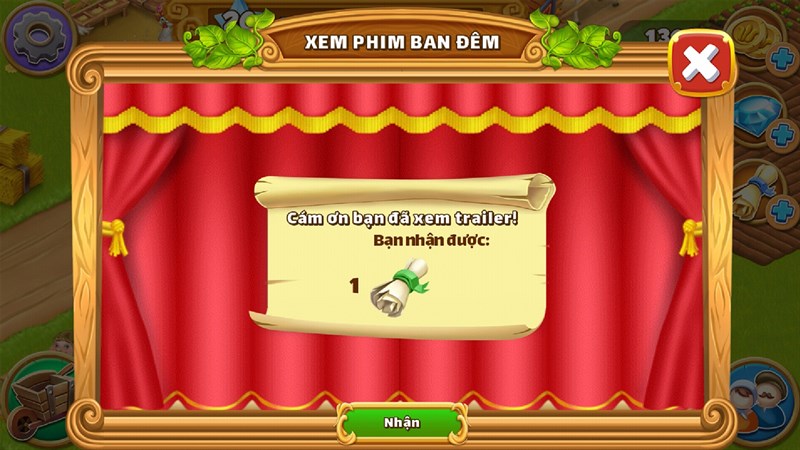 Xem trailer quảng c&aacute;o để nhận cuộn giấy