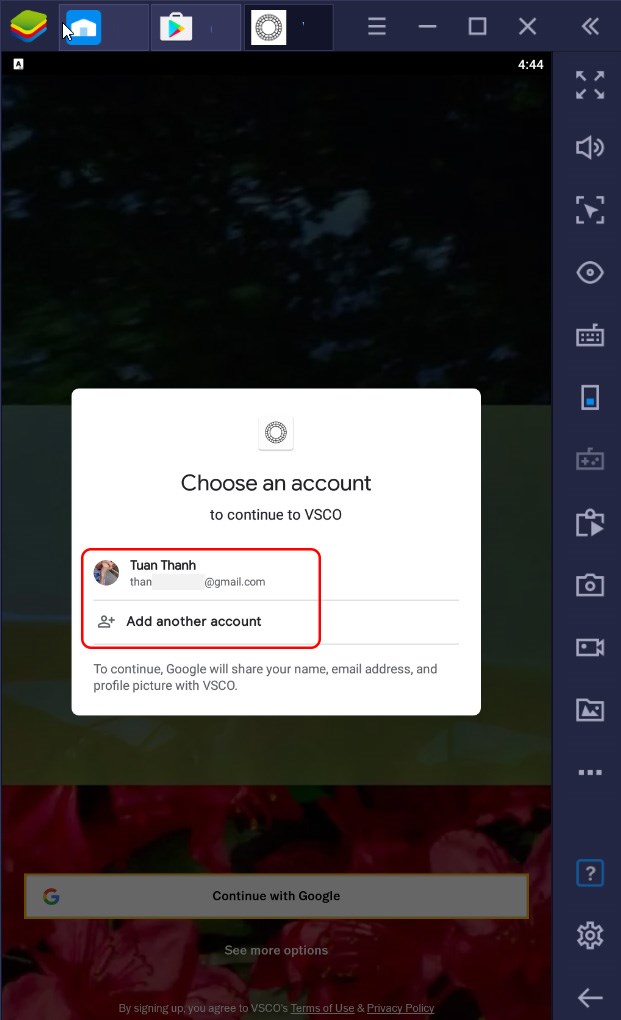 Đăng nhập bằng email