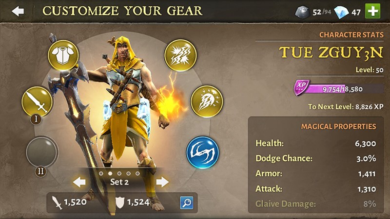 Trang bị và kỹ năng giúp tăng sức mạnh cho nhân vật trong Dungeon Hunter 5