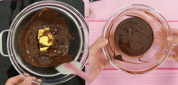 Bước 1 Đun chảy socola Bánh mochi nhân socola