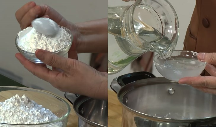 Bước 3 Nấu bánh đúc nóng Bánh đúc nóng chay