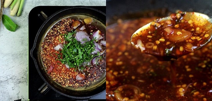 Bước 1 Nấu các nguyên liệu với nhau Sốt me Thái chua cay
