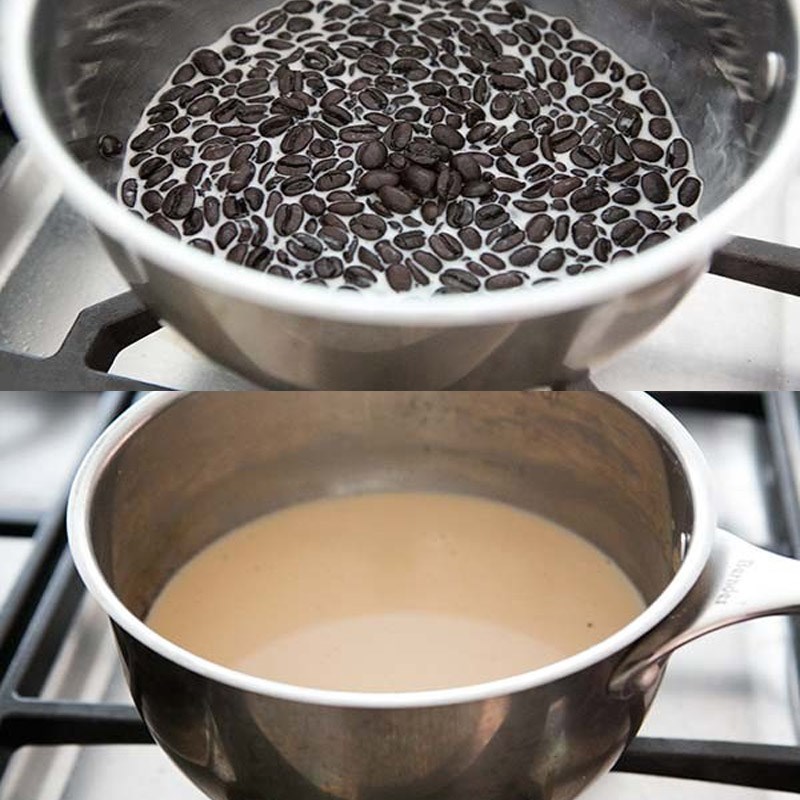 Bước 1 Nấu hạt cà phê Kem cà phê chocolate chip