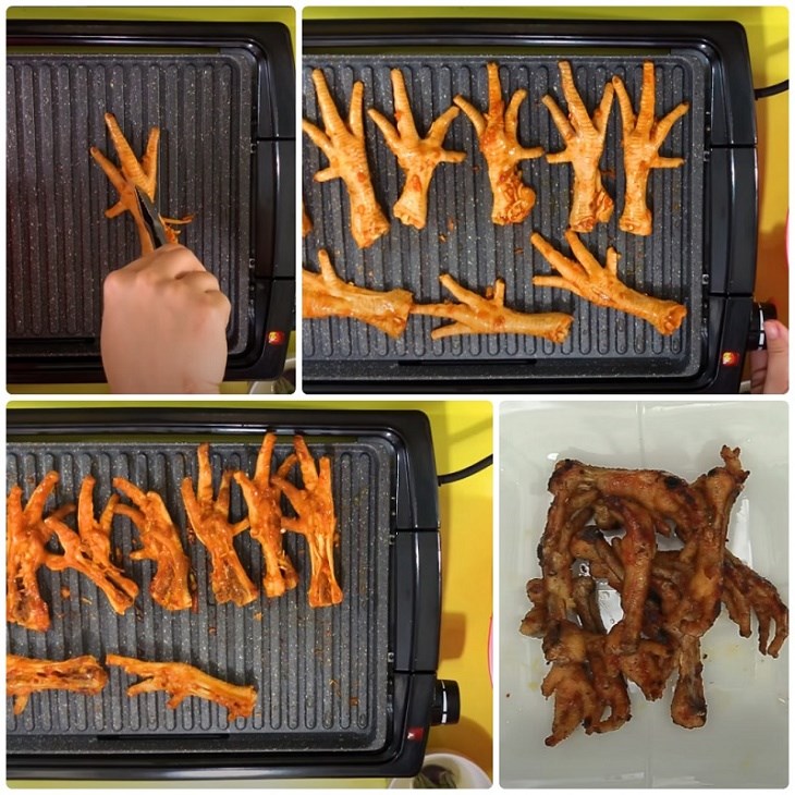 Bước 3 Nướng chân kê Chân gà nướng mật ong