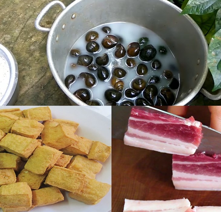 Cách 1 Sơ chế ốc Lẩu ốc bươu cơm mẻ