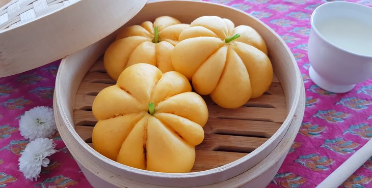 Bước 9 Thành phẩm Bánh bao bí đỏ