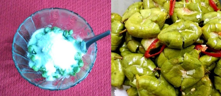 Bước 3 Trộn cà na với muối đường Cà na đập