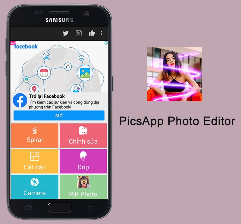 ứng dụng PicsApp Photo Editor