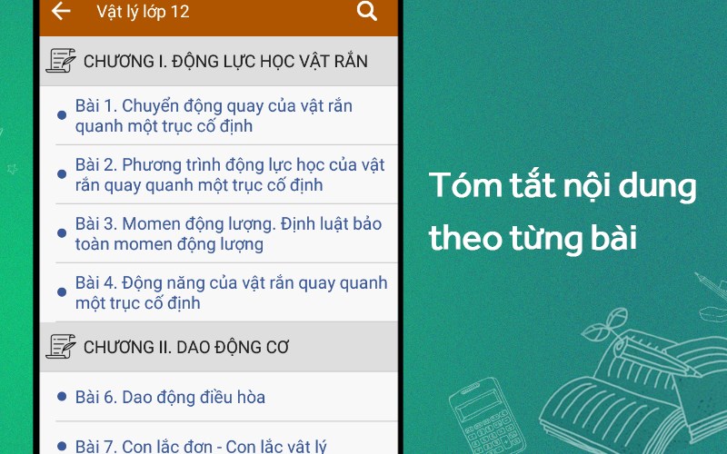 Tóm tắt nội dung theo từng bài