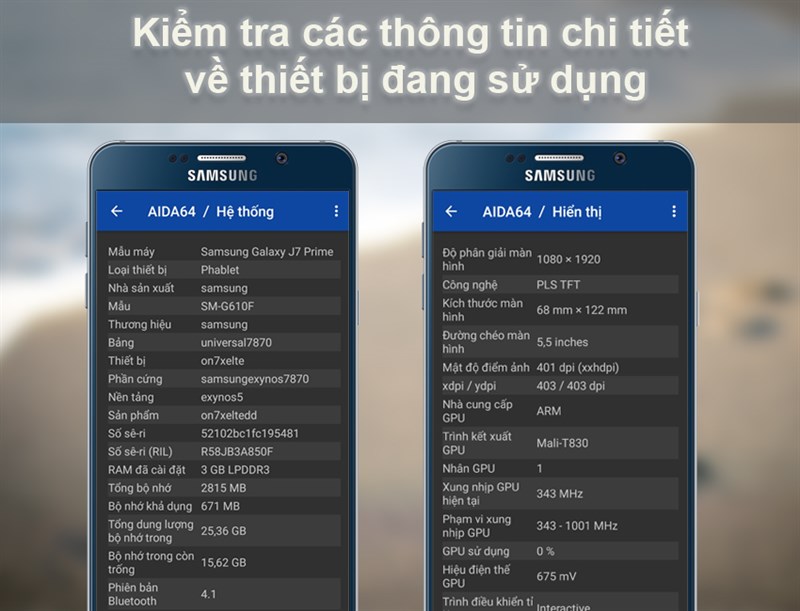 AIDA64: Kiểm tra cấu hình cho smartphone