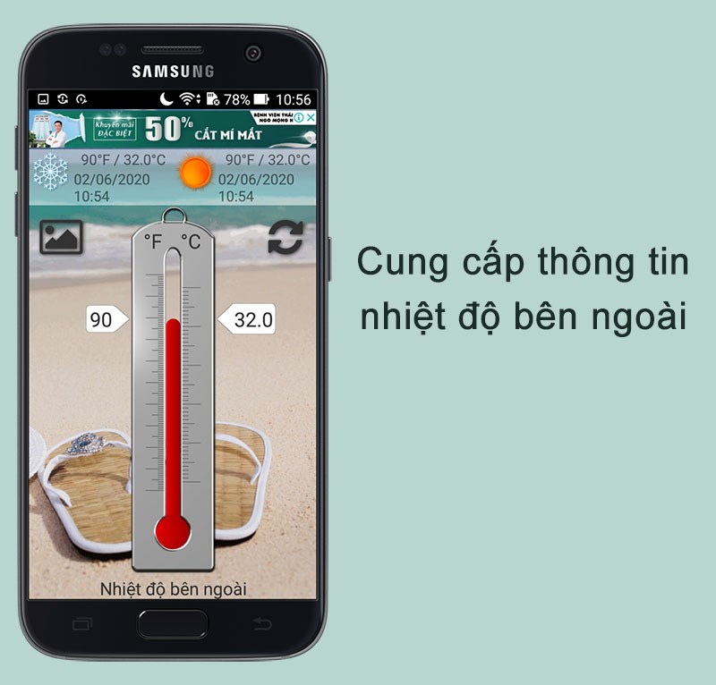 cung cấp thông tin nhiệt độ bên ngoài