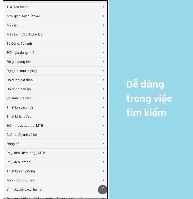 Đa dạng mặt hàng sản phẩm: Tivi, tủ lạnh, máy giặt, điện thoại, laptop,... đến từ nhiều thương hiệu độc quyền, giúp dễ dàng so sánh giá và lựa chọn