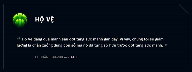 C&acirc;n bằng chỉnh sửa Hộ Vệ