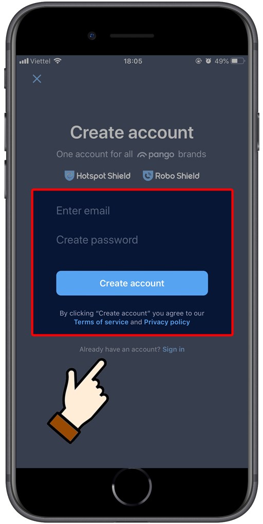 Điền tên và tạo mật khẩu Gmail