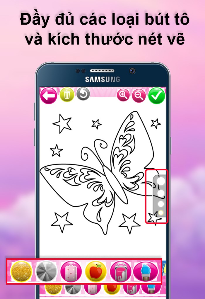 T&ugrave;y chọn đầy đủ loại cọ vẽ với bảng m&agrave;u sắc sinh động