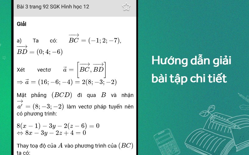 Hướng dẫn giải bài tập chi tiết