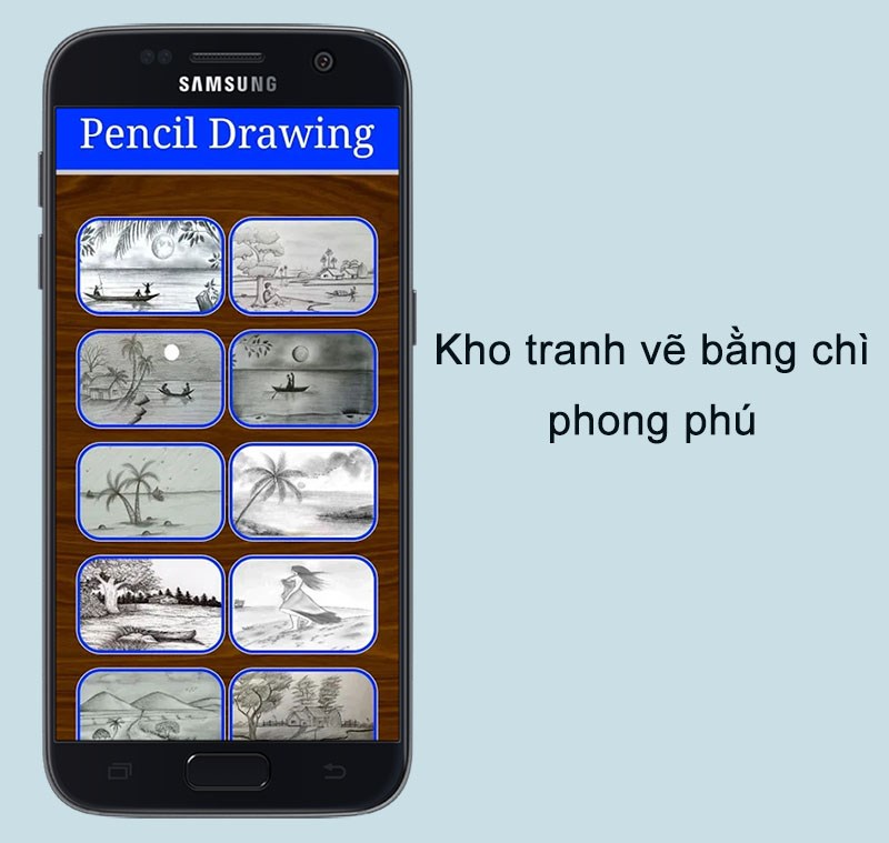 Kho tranh vẽ bằng chi, bằng màu phong phú