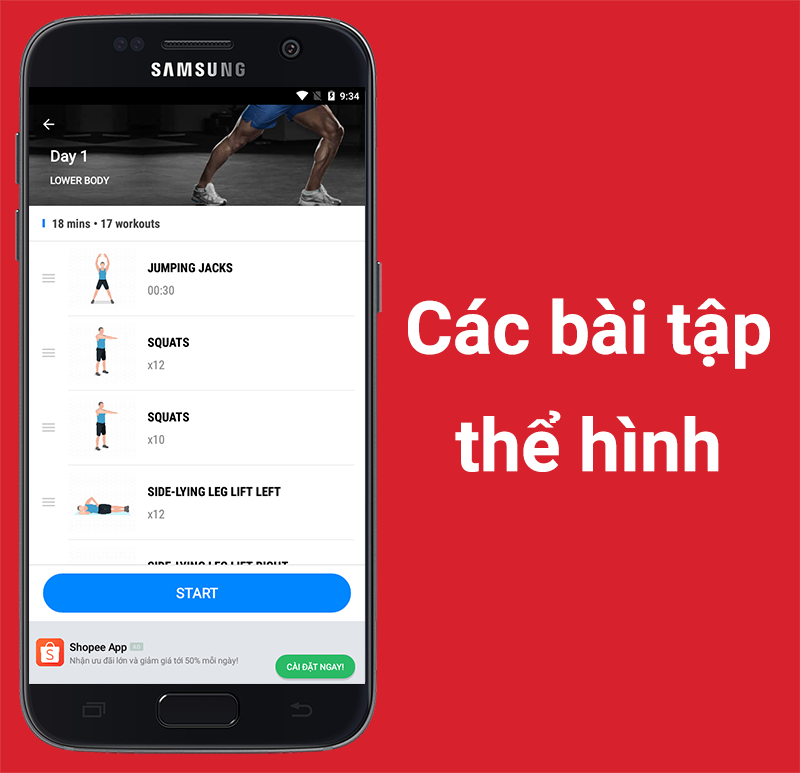 C&aacute;c b&agrave;i tập c&ugrave;ng chế độ ăn cho tập thể h&igrave;nh