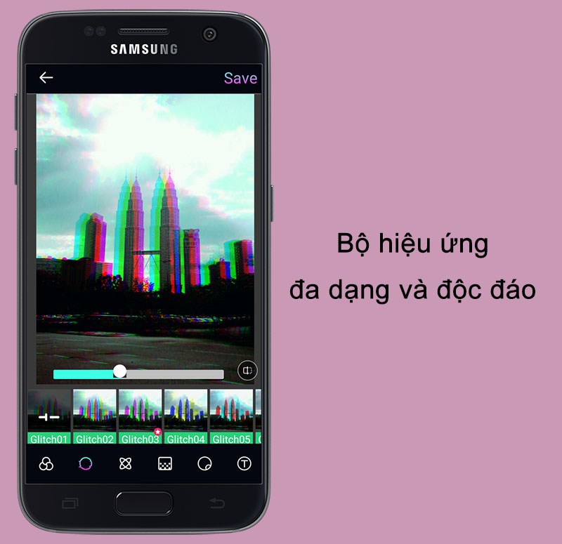 Bộ hiệu ứng đa dạng và độc đáo trên ứng dụng Glitch Photo Editor