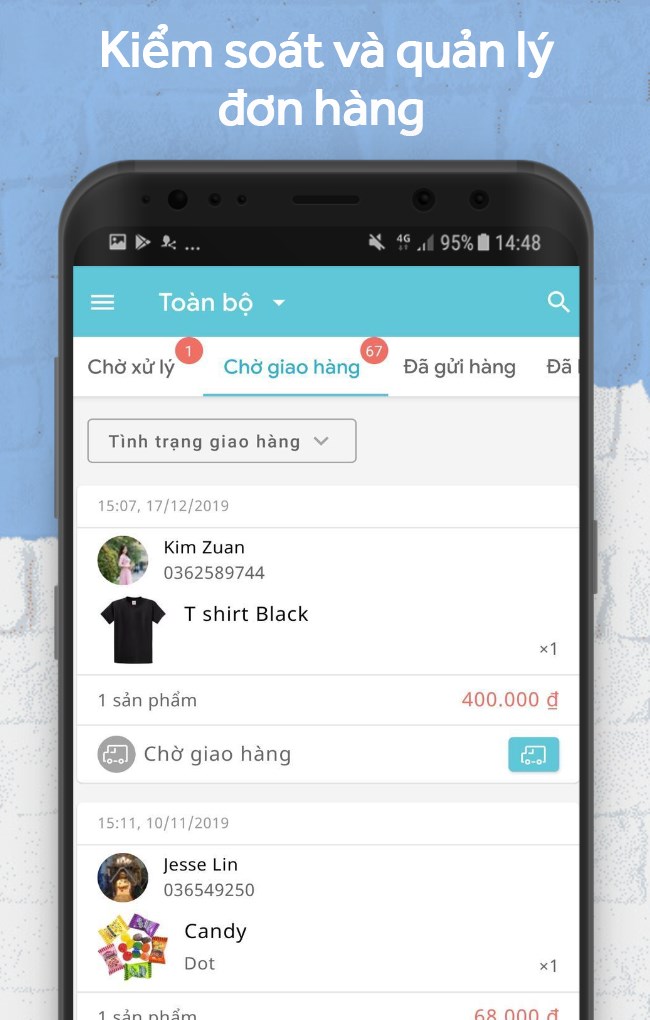 Hỗ trợ quản l&yacute; đơn h&agrave;ng