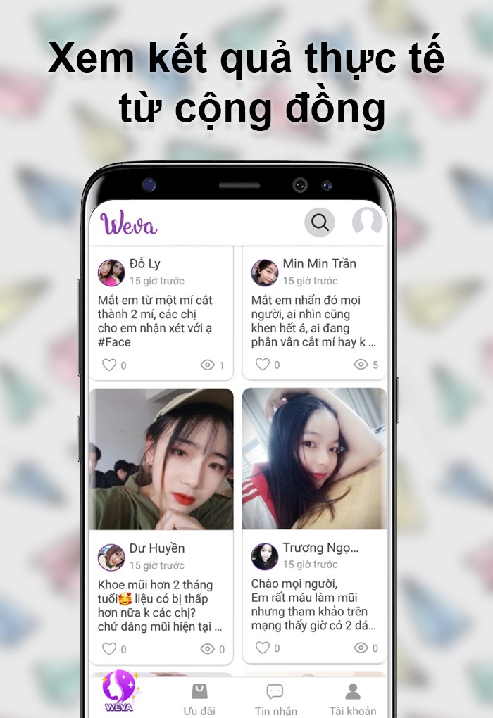 Xem được đ&aacute;nh gi&aacute; v&agrave; kết quả của cộng đồng sau khi thẩm mỹ 