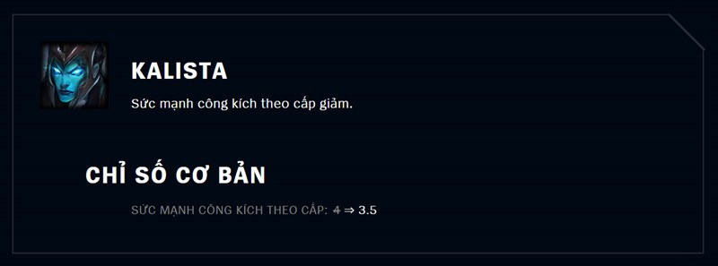 Giảm sức mạnh Kalista