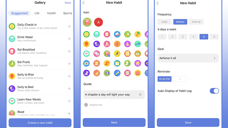 Theo d&otilde;i v&agrave; x&acirc;y dựng th&oacute;i quen tốt
