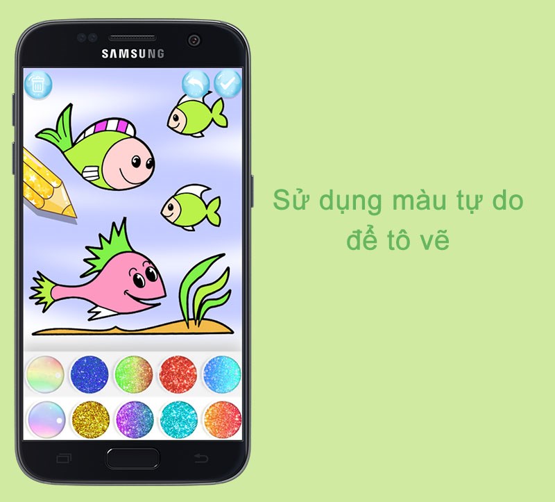 Sử dụng m&agrave;u  tự do để t&ocirc; gi&uacute;p k&iacute;ch th&iacute;ch sự s&aacute;ng tạo của trẻ