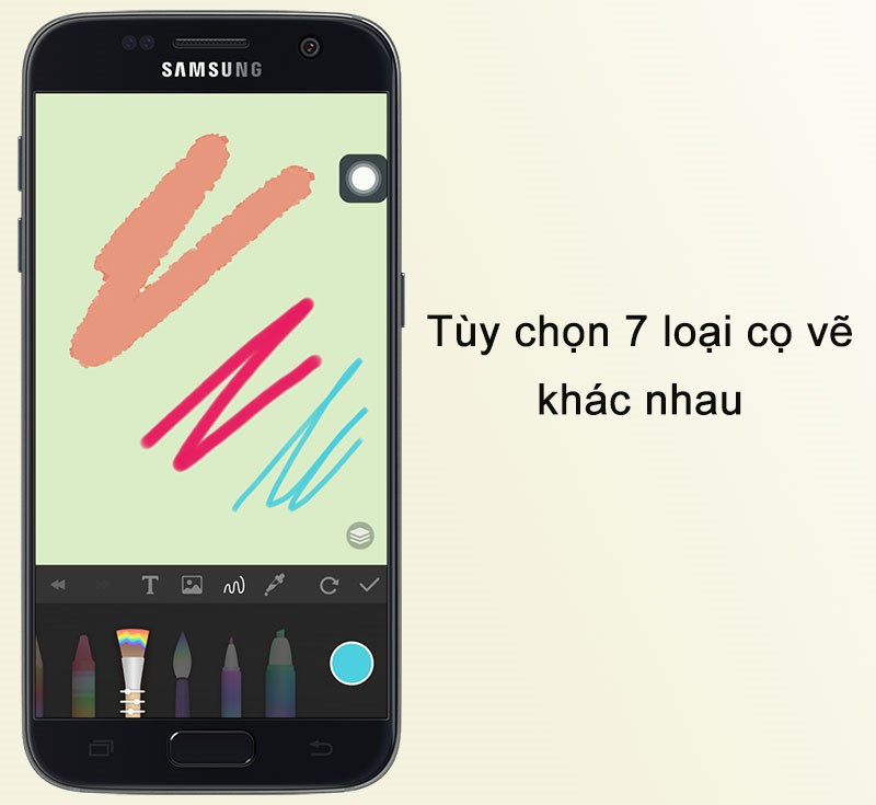 T&ugrave;y chọn 7 loại cọ vẽ kh&aacute;c nhau tr&ecirc;n ứng dụng PaperColor