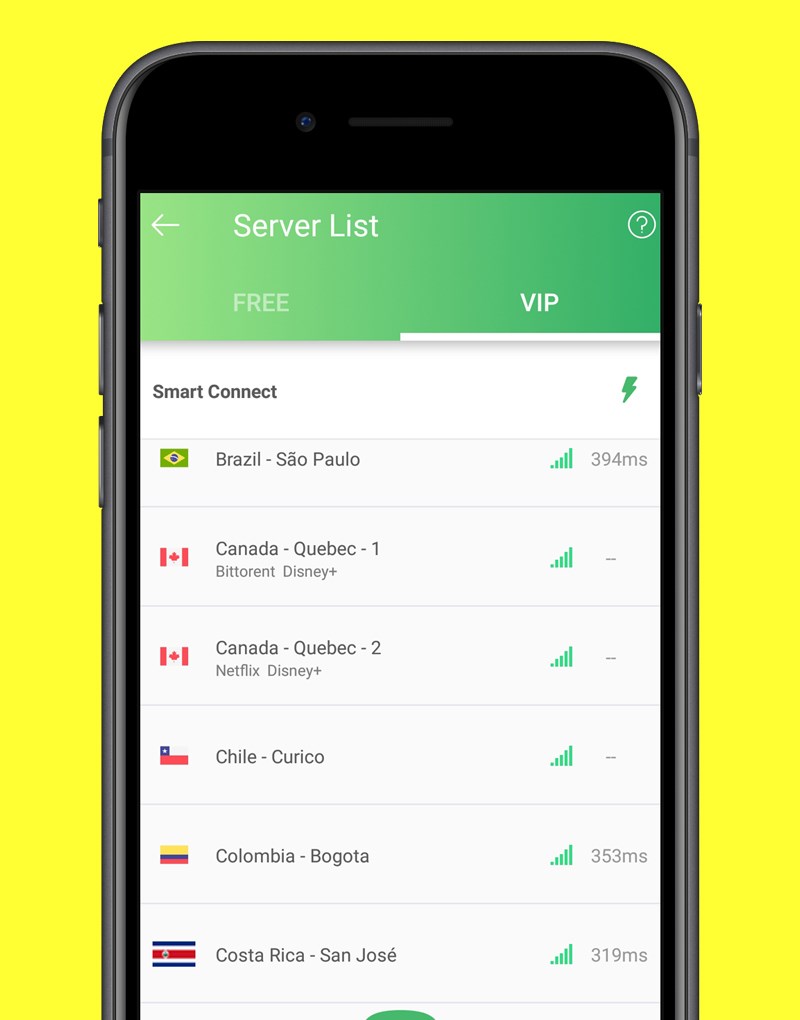 Chọn địa chỉ IP VPN ở quốc gia mà bạn muốn truy cập