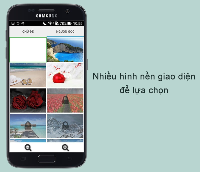 Nhiều hình nền giao diện để lựa chọn