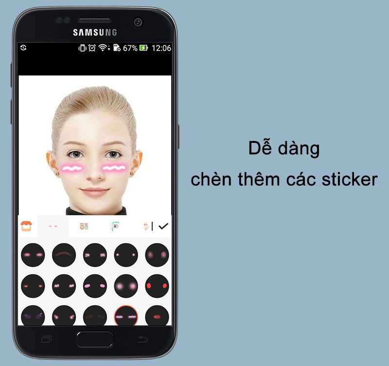 Dễ dàng chèn thêm các sticker thú vị