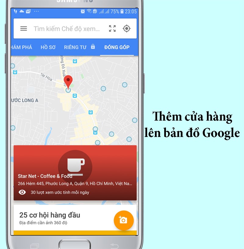 thêm cửa hàng lên bản đồ Google