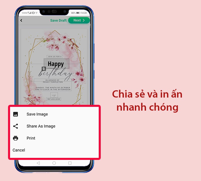 dễ dàng chia sẻ, in ấn