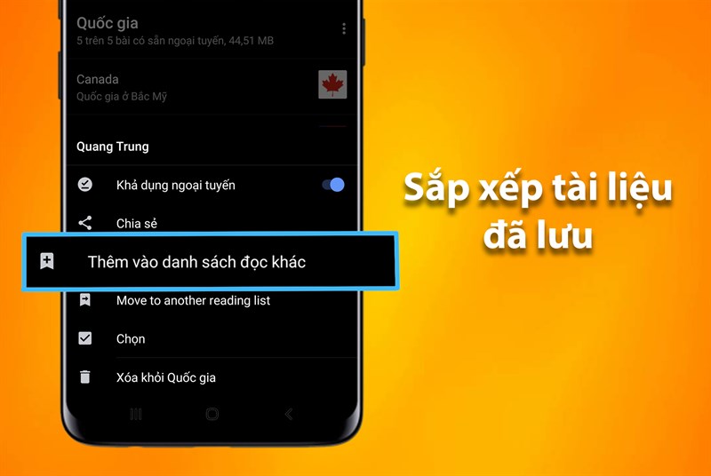 Sắp xếp tài liệu đã lưu