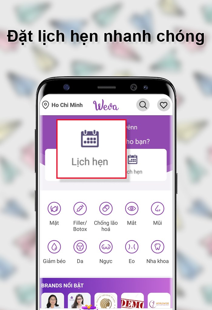 Đặt lịch hẹn thẩm mỹ nhanh ch&oacute;ng