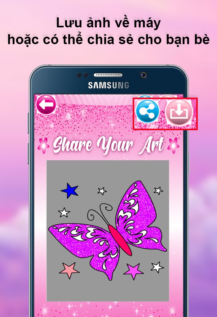 Lưu lại t&aacute;c phẩm dưới dạng h&igrave;nh ảnh v&agrave; chia sẻ đến bạn b&egrave;