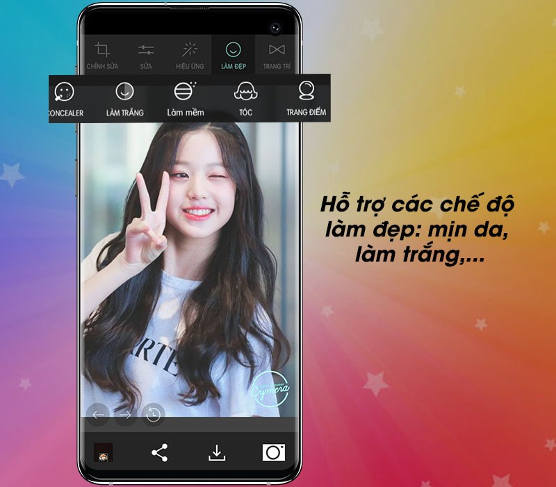 Hỗ trợ c&aacute;c chế độ l&agrave;m đẹp