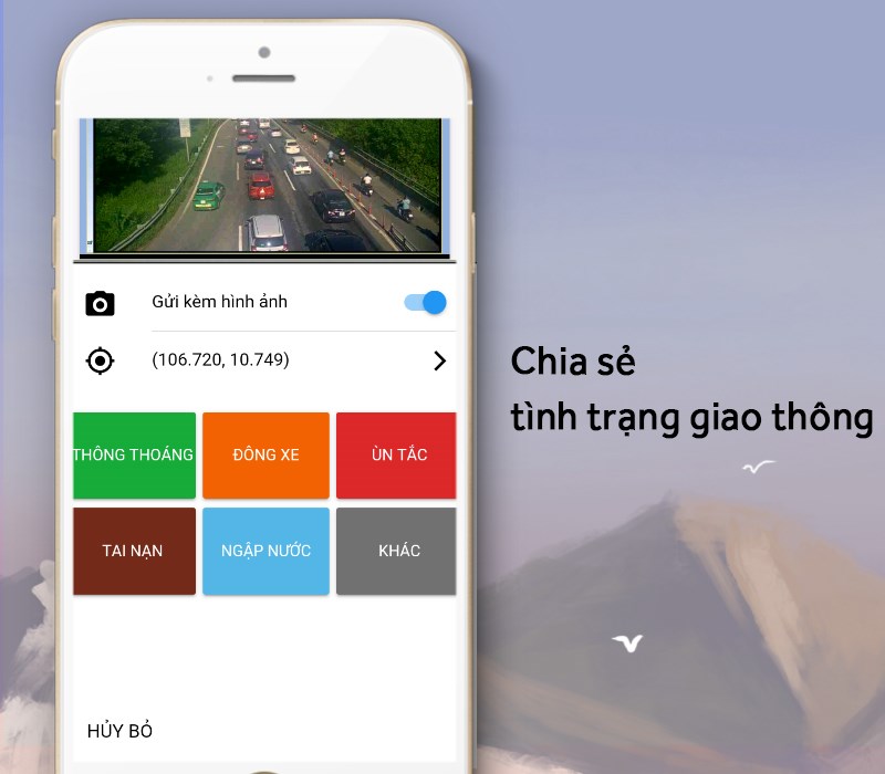 Chia sẻ tình trạng giao thông'