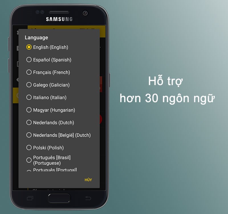 Hỗ trợ hơn 30 ngôn ngữ cho người dùng
