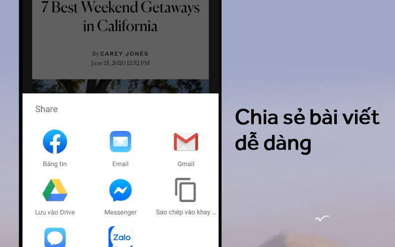 Chia sẻ dễ dàng