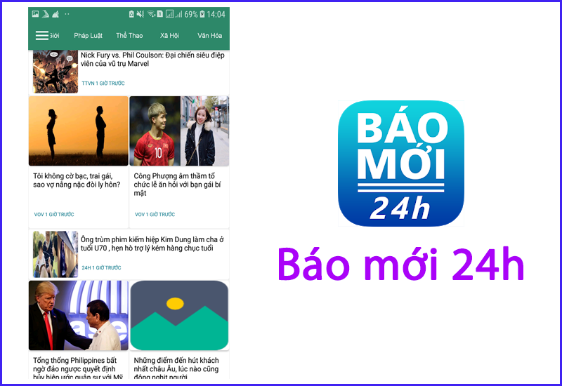 Ứng dụng B&aacute;o mới 24h: Ứng dụng đọc b&aacute;o, cập nhật tin tức mới nhất