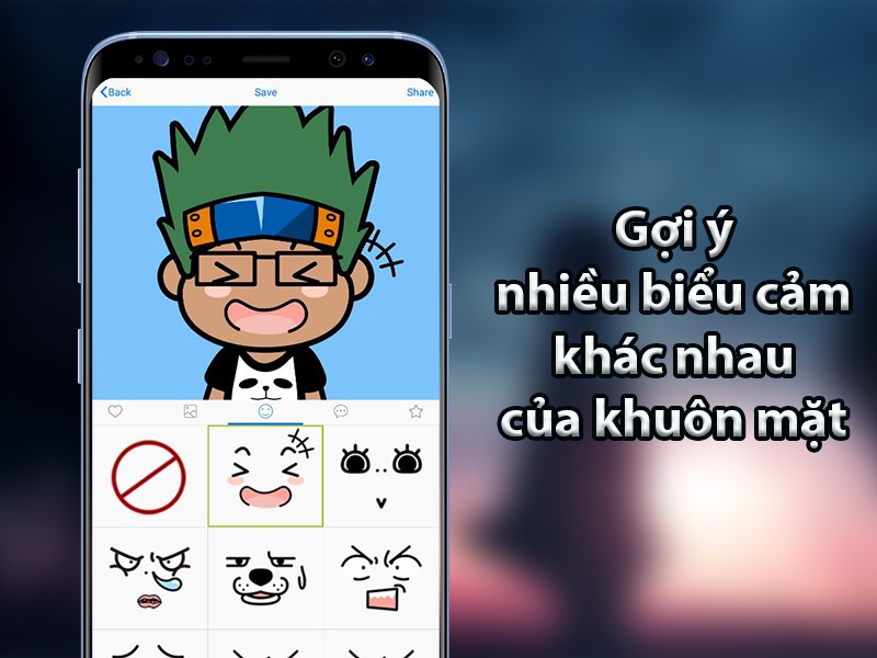 Gợi ý nhiều biểu cảm khác nhau của khuôn mặt