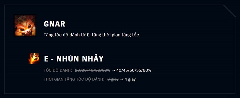 Tăng sức mạnh Gnar