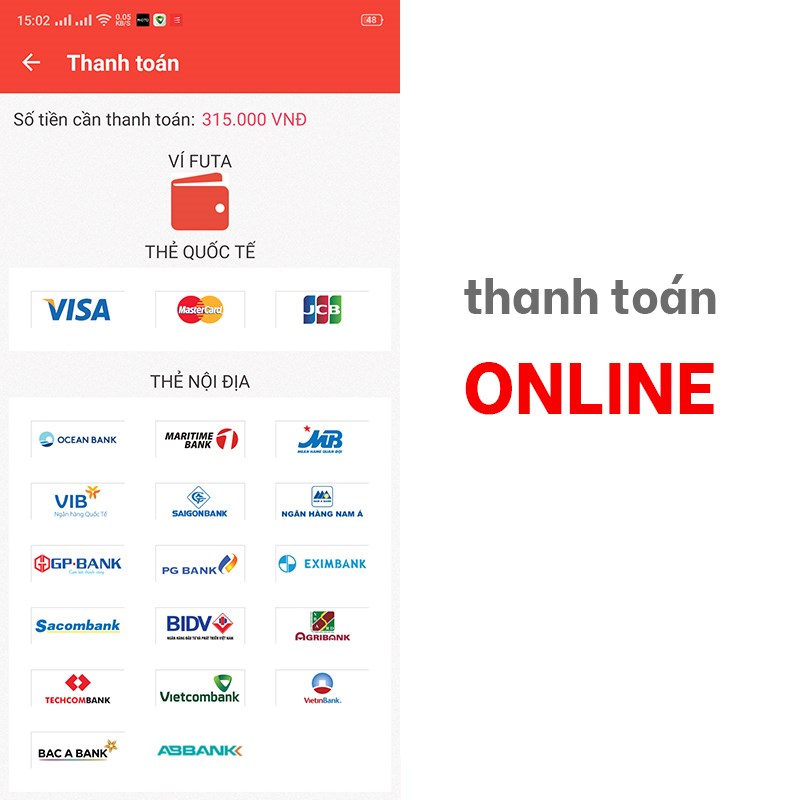 Đa dạng thanh toán online vé xe