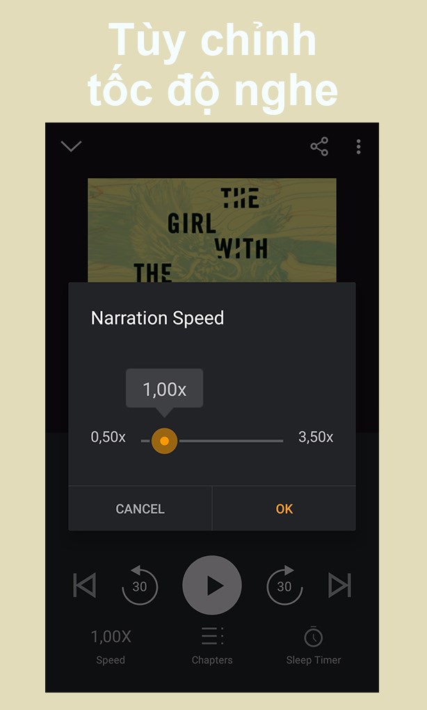 Tùy chỉnh tốc độ nghe theo sở thích
