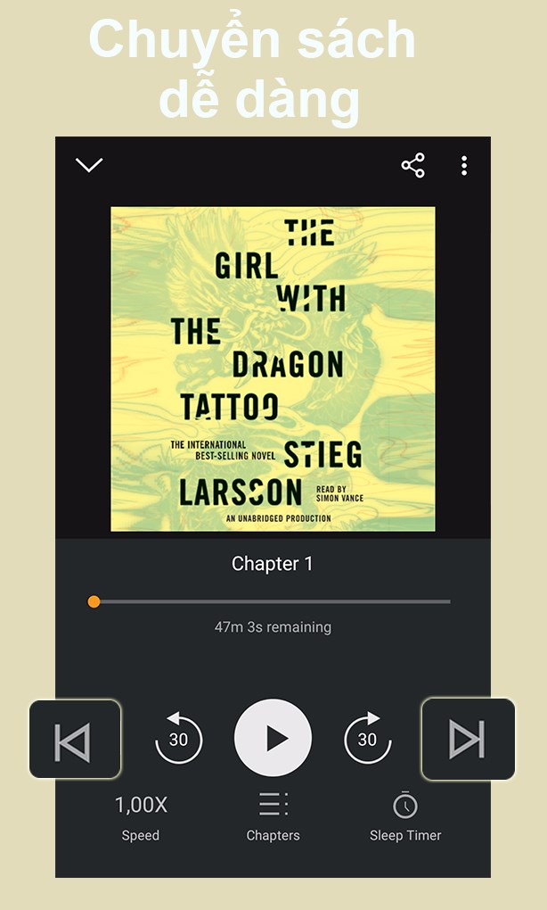 Chuyển bài mới hoặc nghe lại bài cũ