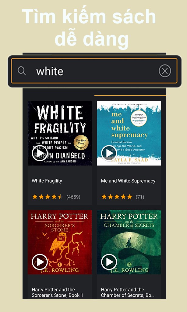 Tìm kiếm sách theo tên nhanh chóng