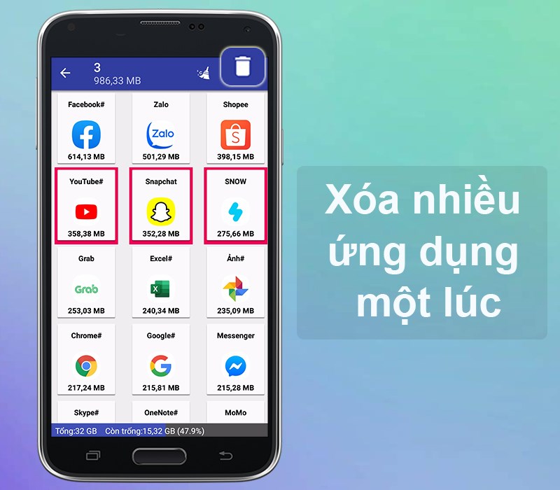 Gỡ bỏ ứng dụng nếu không dùng